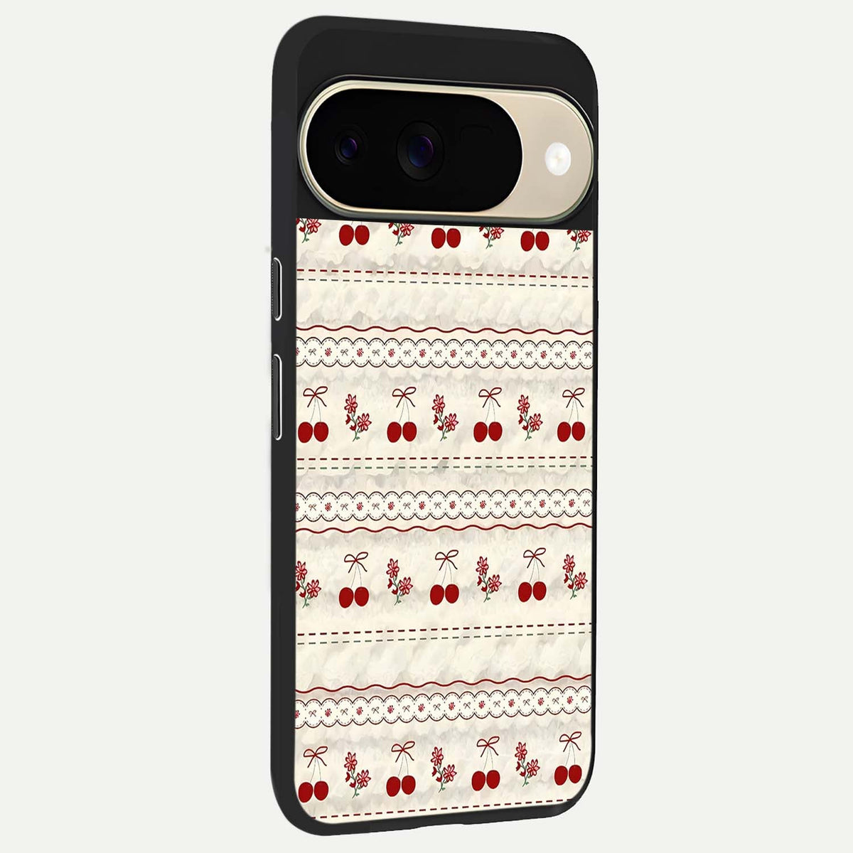  Cherry Bloom Charm back cover For Google Pixel 9 slim fit glass case with vibrant aesthetic design