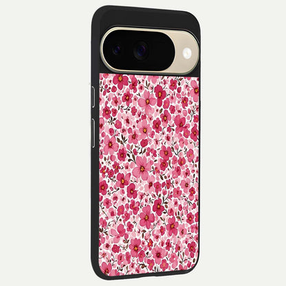  Cherry Blossom Charm back cover For Google Pixel 9 slim fit glass case with vibrant aesthetic design