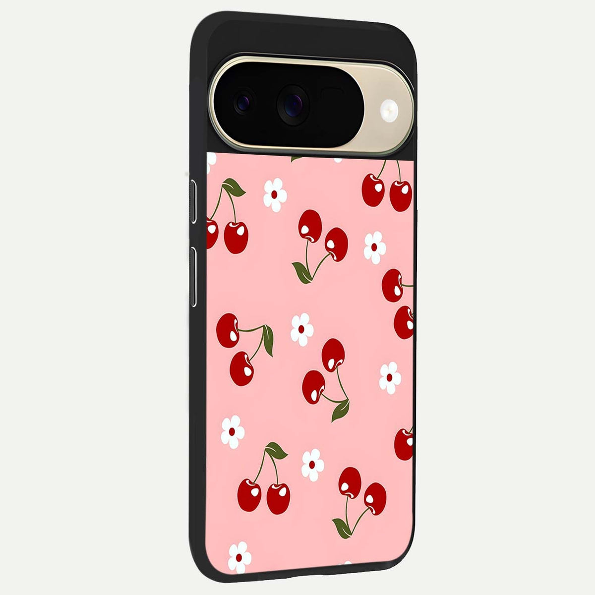  Cherry Love Mood back cover For Google Pixel 9 slim fit glass case with vibrant aesthetic design