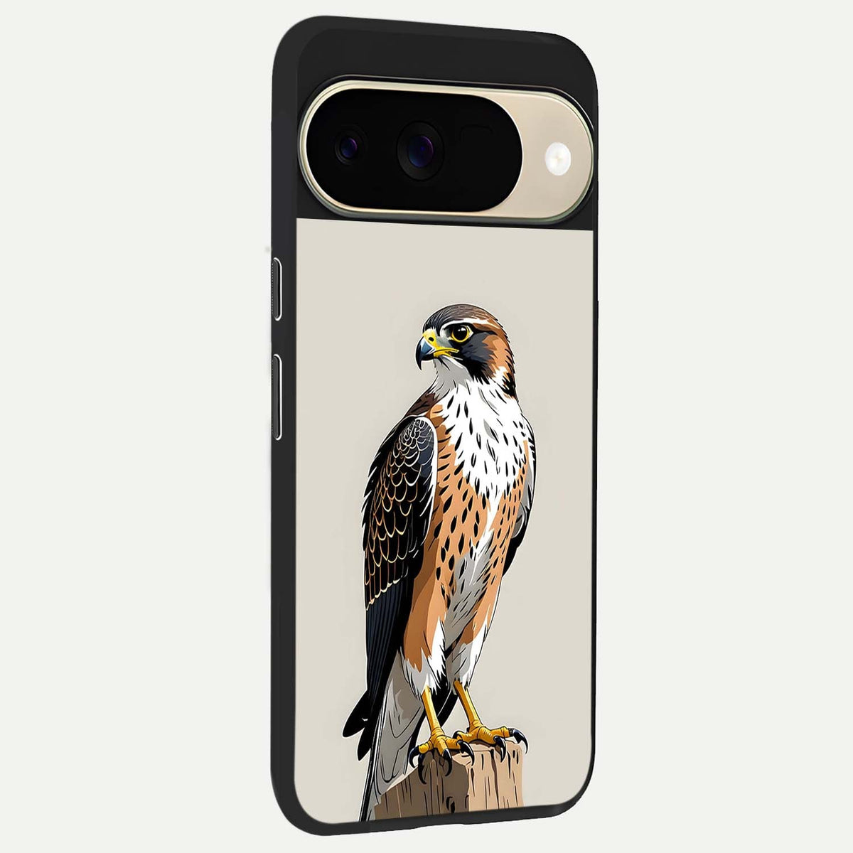  Clever Eagle back cover For Google Pixel 9 slim fit glass case with vibrant aesthetic design