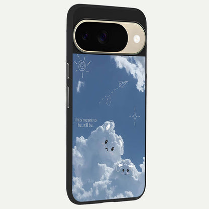  Cloud Bunny Dreams back cover For Google Pixel 9 slim fit glass case with vibrant aesthetic design