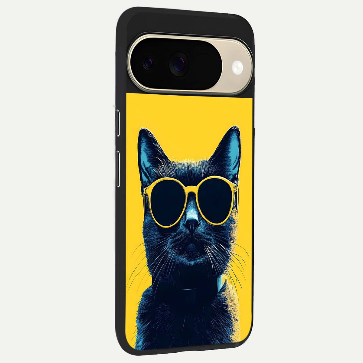  Cool Cat Vibes back cover For Google Pixel 9 slim fit glass case with vibrant aesthetic design