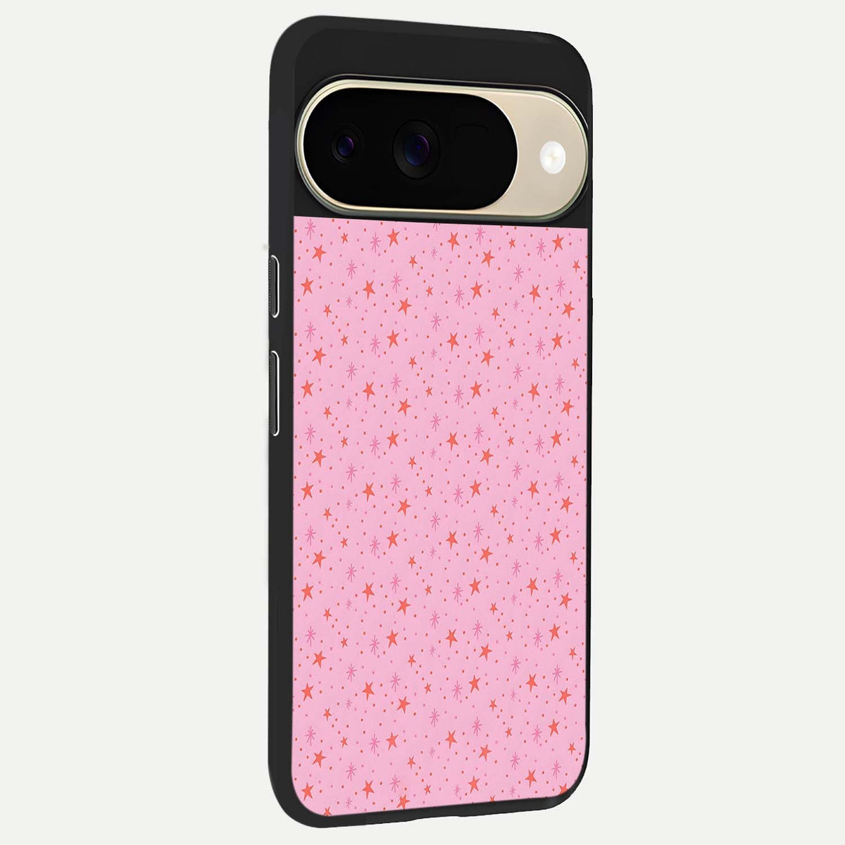  Cosmic Pink Sparkle back cover For Google Pixel 9 slim fit glass case with vibrant aesthetic design