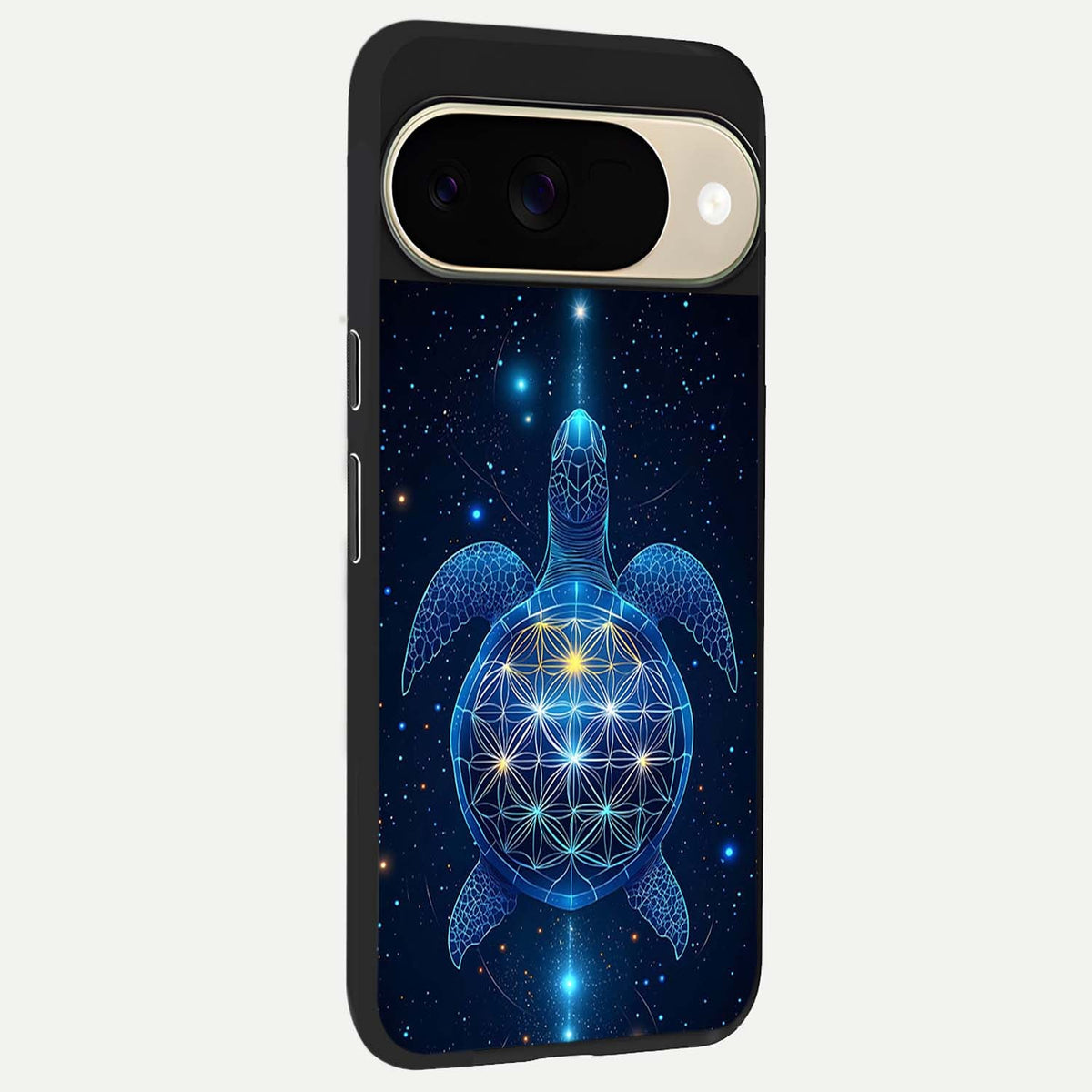  Crimson Blue Turtle back cover For Google Pixel 9 slim fit glass case with vibrant aesthetic design