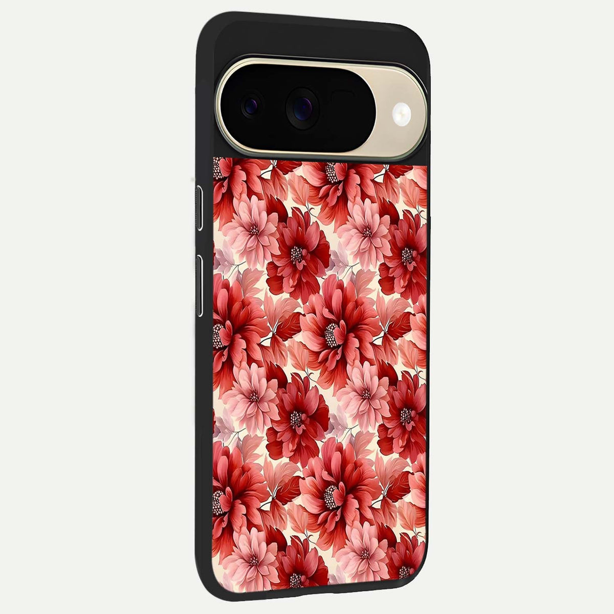  Crimson Love Petals back cover For Google Pixel 9 slim fit glass case with vibrant aesthetic design