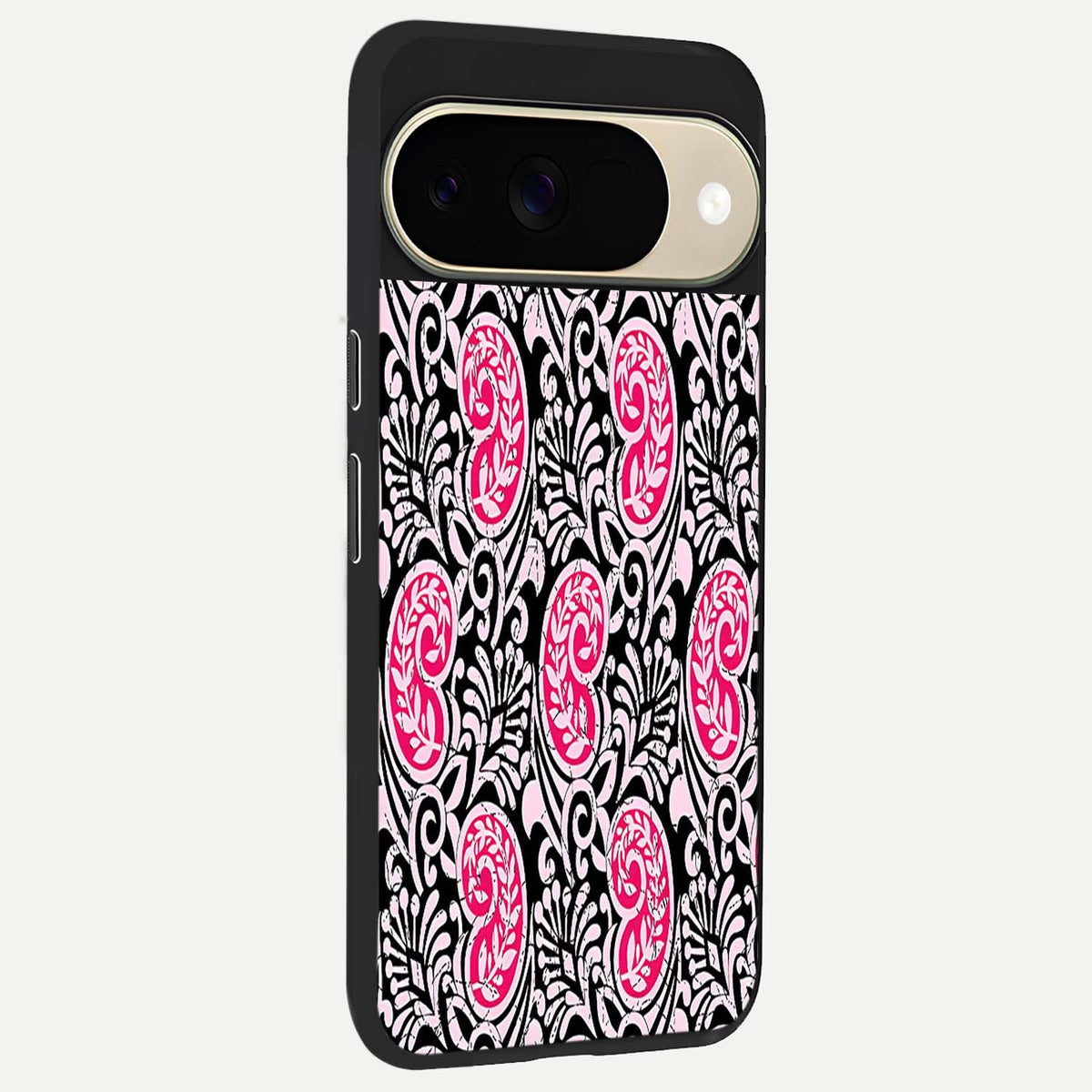  Crimson Paisley Charm back cover For Google Pixel 9 slim fit glass case with vibrant aesthetic design