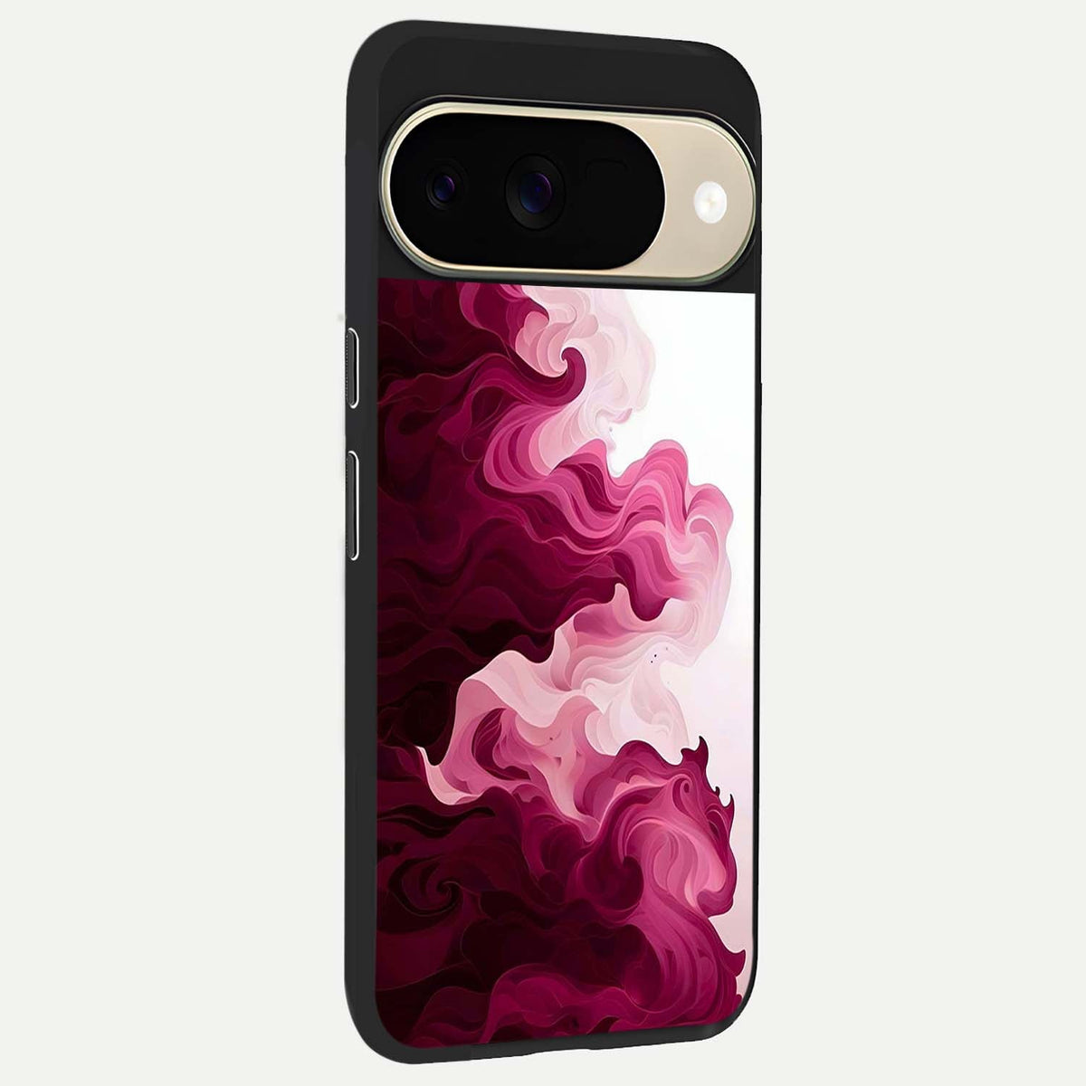  Crimson Wave Flow back cover For Google Pixel 9 slim fit glass case with vibrant aesthetic design