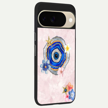  Divine Aura Bloom back cover For Google Pixel 9 slim fit glass case with vibrant aesthetic design