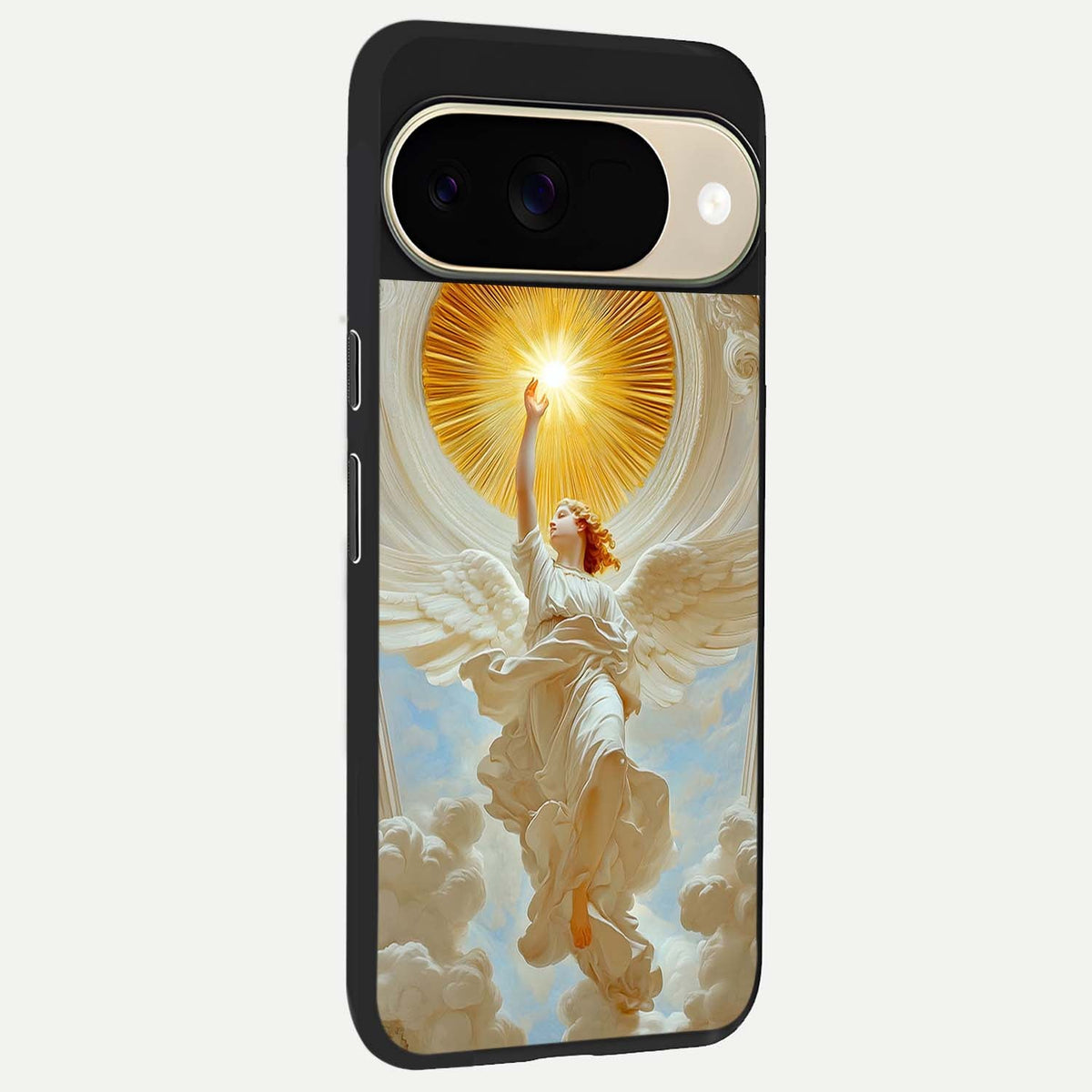  Divine Light Angel back cover For Google Pixel 9 slim fit glass case with vibrant aesthetic design