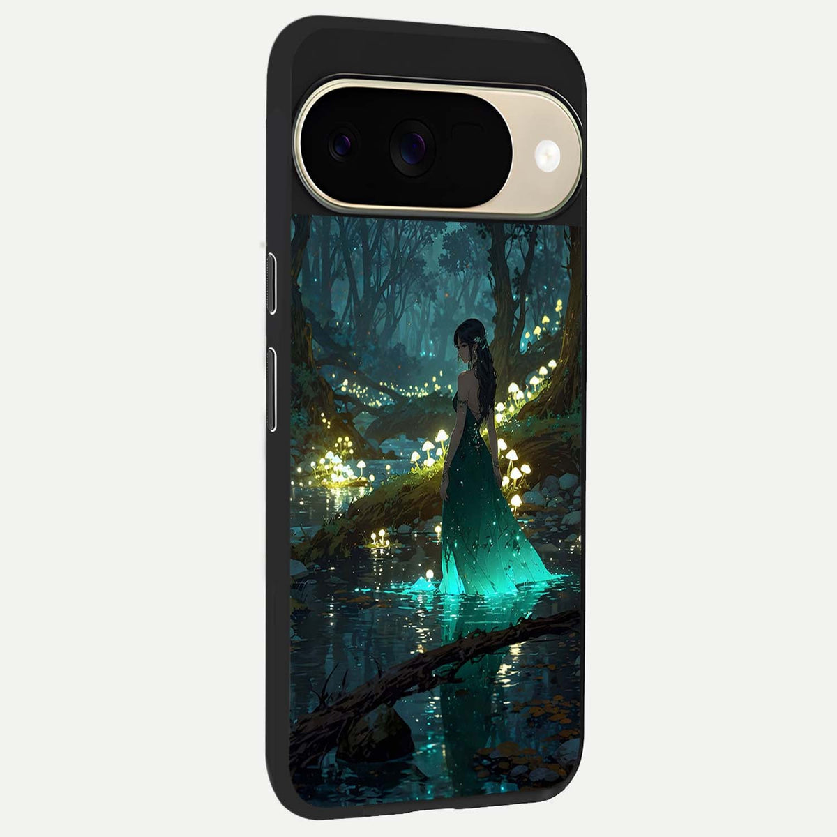  Enchanted Forest Glow back cover For Google Pixel 9 slim fit glass case with vibrant aesthetic design