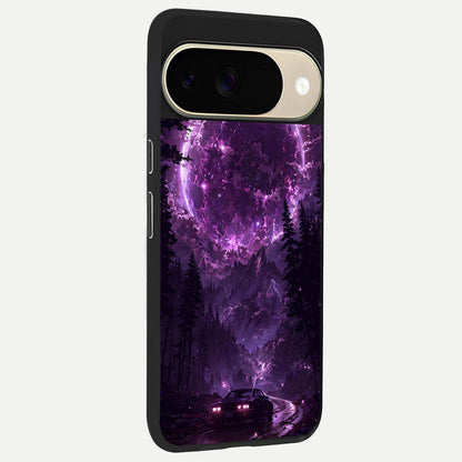  Eternal Cosmic Drive back cover For Google Pixel 9 slim fit glass case with vibrant aesthetic design