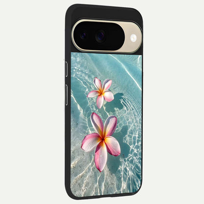  Floating Bloom Bliss back cover For Google Pixel 9 slim fit glass case with vibrant aesthetic design