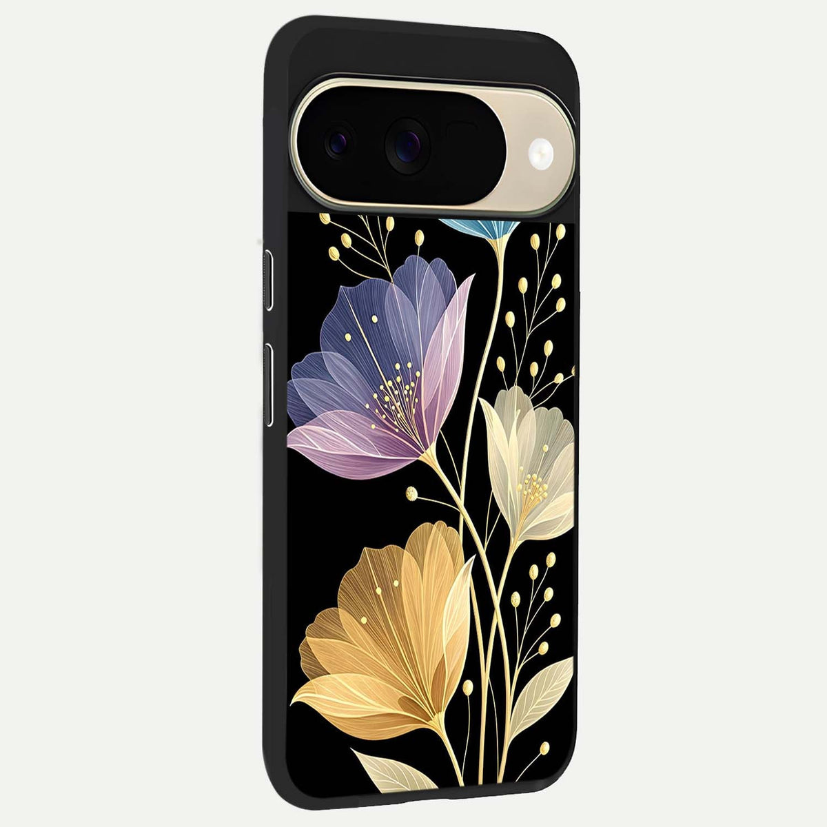  Flower Bloom Glow back cover For Google Pixel 9 slim fit glass case with vibrant aesthetic design