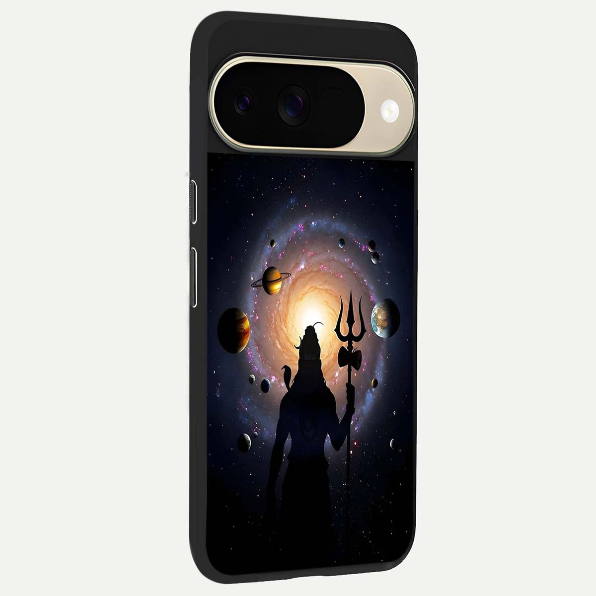  Galactic Shiva Vision back cover For Google Pixel 9 slim fit glass case with vibrant aesthetic design