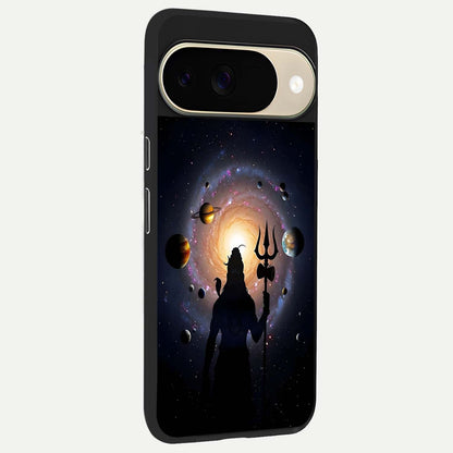  Galactic Shiva Vision back cover For Google Pixel 9 slim fit glass case with vibrant aesthetic design