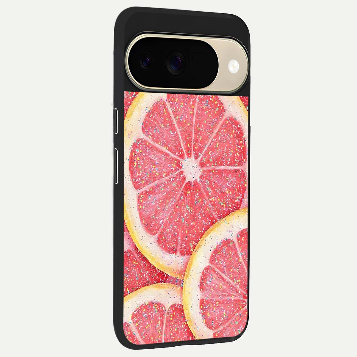  Glitter Grapefruit back cover For Google Pixel 9 slim fit glass case with vibrant aesthetic design