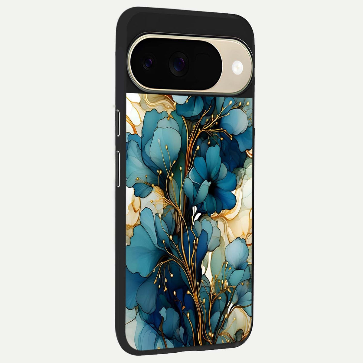  Golden Bloom Symphony back cover For Google Pixel 9 slim fit glass case with vibrant aesthetic design