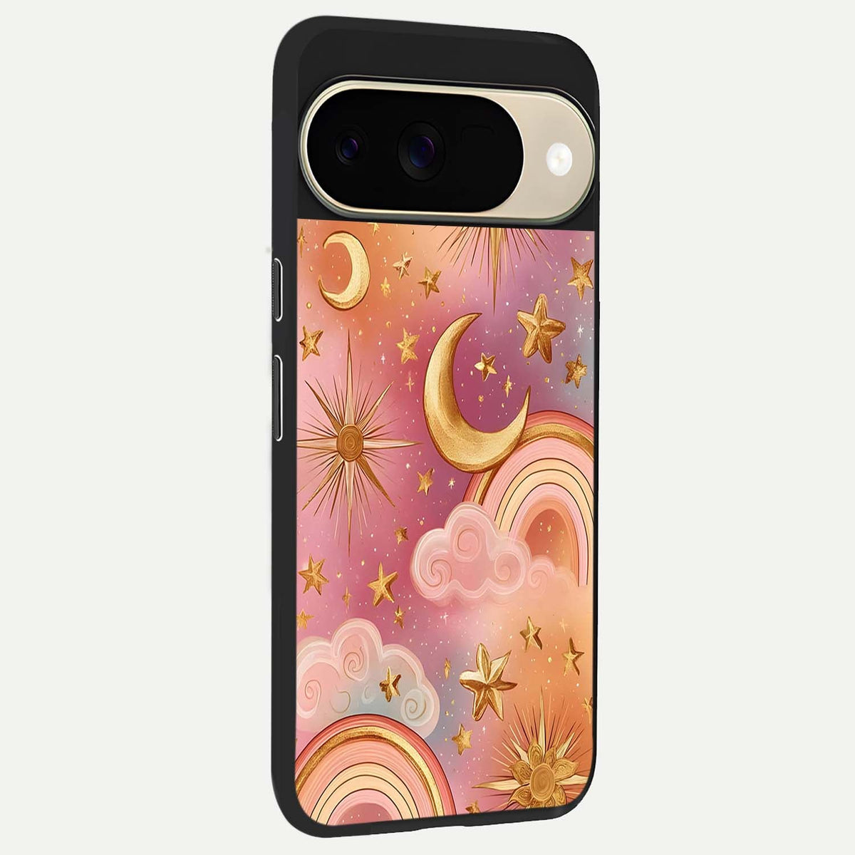  Golden Celestial Dreams back cover For Google Pixel 9 slim fit glass case with vibrant aesthetic design