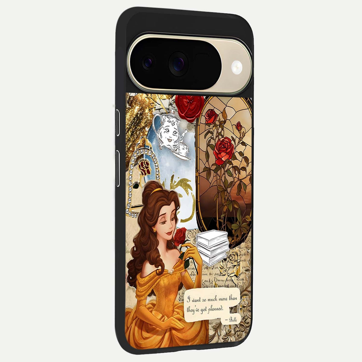  Golden Dream Belle back cover For Google Pixel 9 slim fit glass case with vibrant aesthetic design