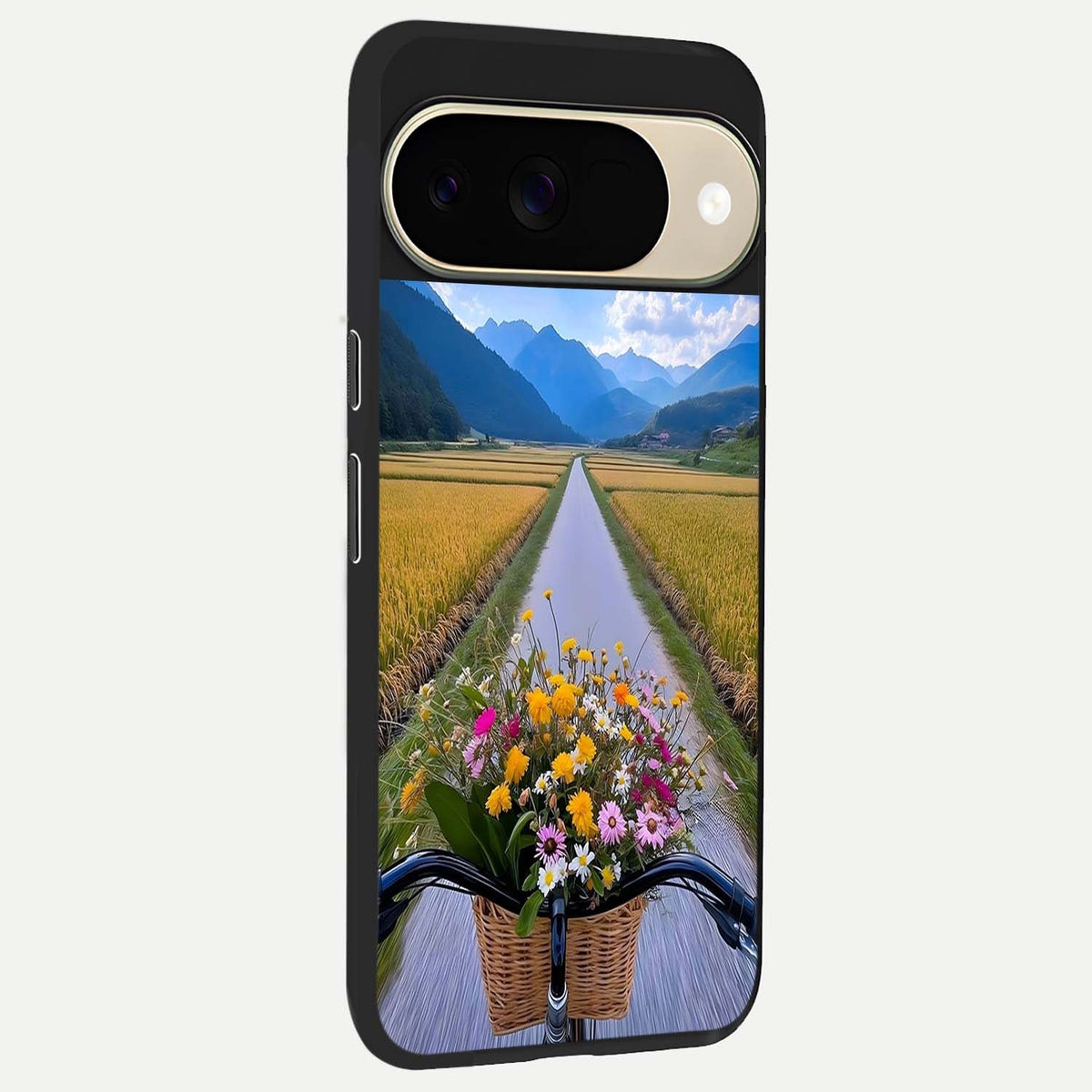  Golden Field Journey back cover For Google Pixel 9 slim fit glass case with vibrant aesthetic design