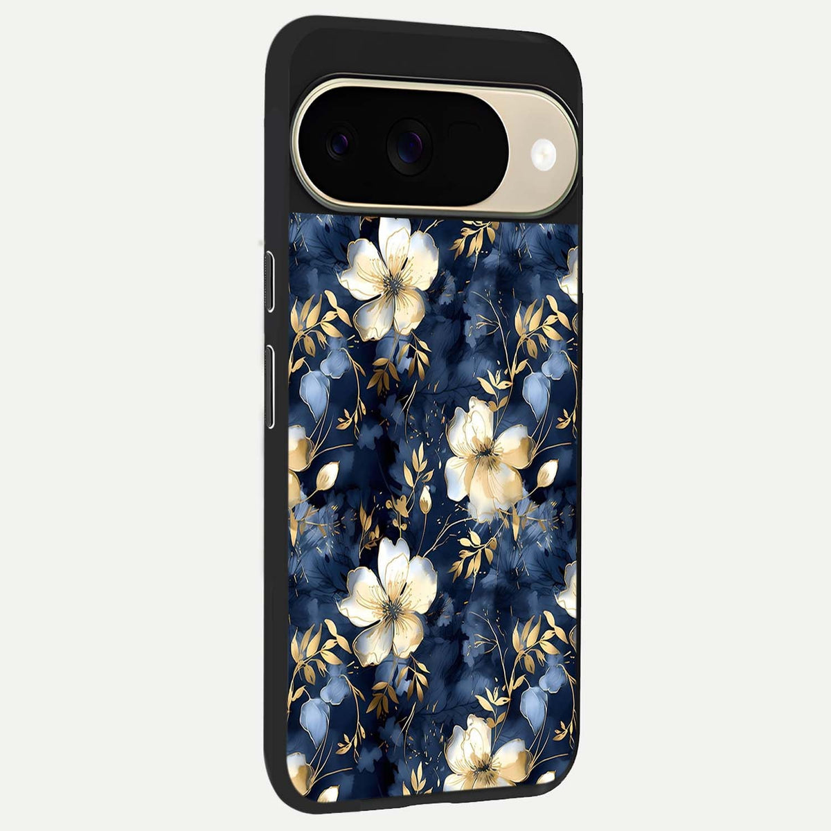  Golden Midnight Bloom back cover For Google Pixel 9 slim fit glass case with vibrant aesthetic design
