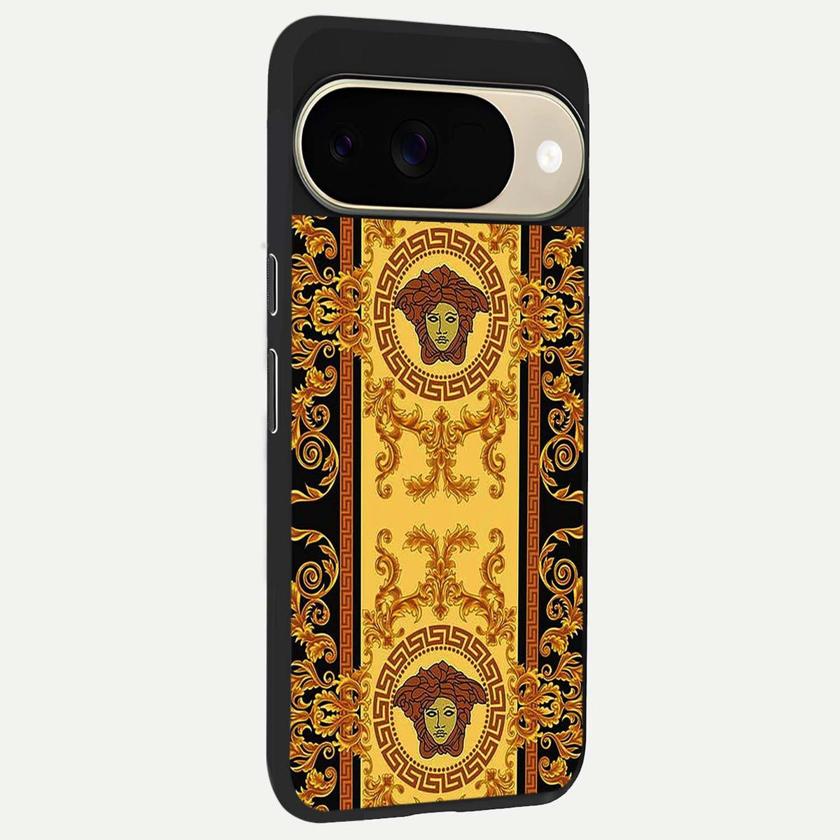  Golden Royal Heritage back cover For Google Pixel 9 slim fit glass case with vibrant aesthetic design