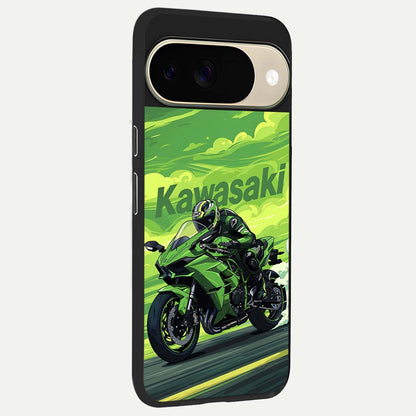  Greenery Sky back cover For Google Pixel 9 slim fit glass case with vibrant aesthetic design
