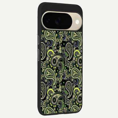  Green Lemon back cover For Google Pixel 9 slim fit glass case with vibrant aesthetic design