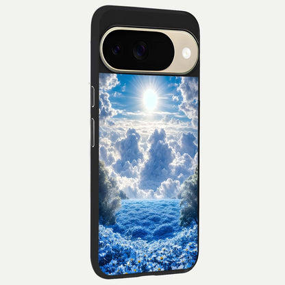  Heavenly Daisy Horizon back cover For Google Pixel 9 slim fit glass case with vibrant aesthetic design