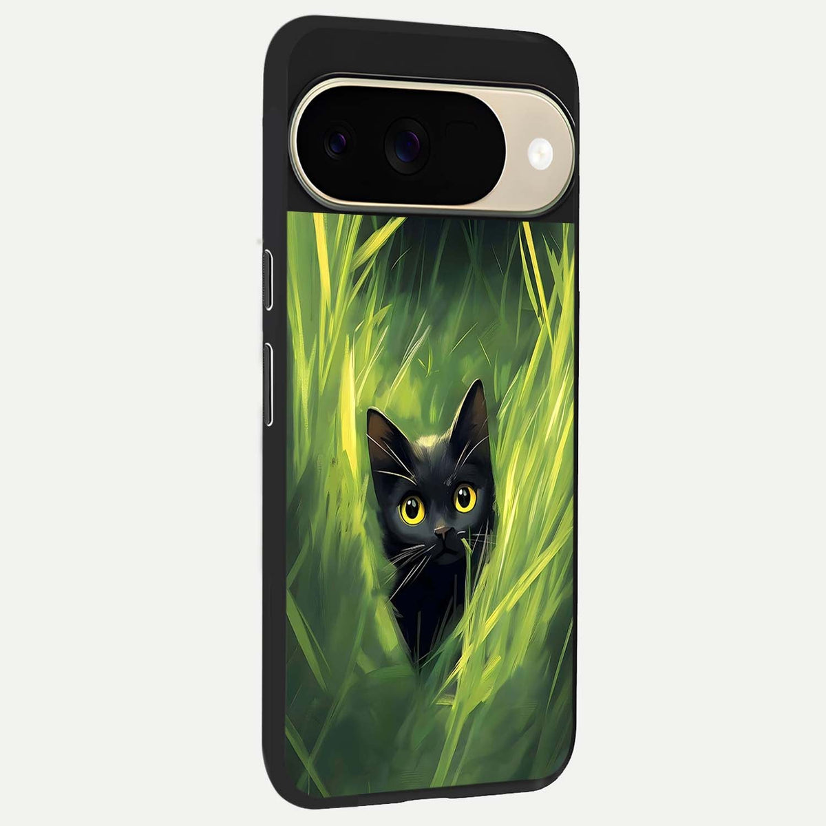  Hidden Cat Whisper back cover For Google Pixel 9 slim fit glass case with vibrant aesthetic design