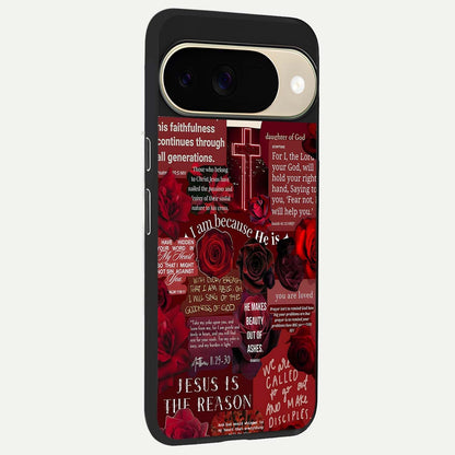  Jesus Love Heals back cover For Google Pixel 9 slim fit glass case with vibrant aesthetic design