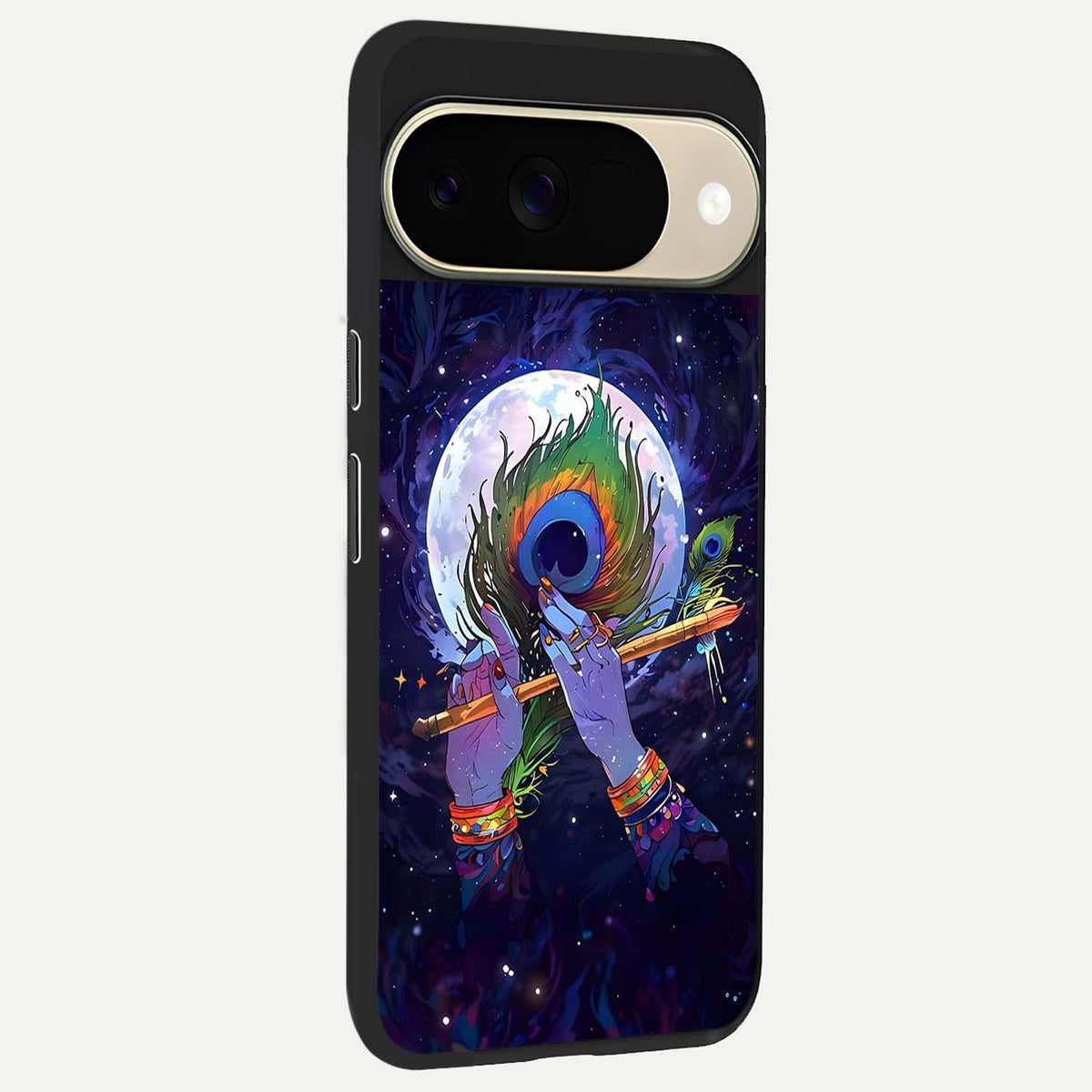  Krishna Hands Art back cover For Google Pixel 9 slim fit glass case with vibrant aesthetic design