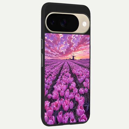 Lavender Dream Skies back cover For Google Pixel 9 slim fit glass case with vibrant aesthetic design