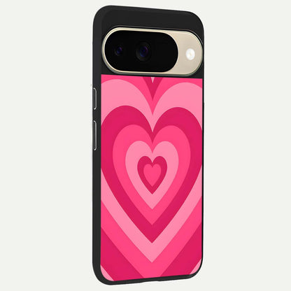  Layered Love Hearts back cover For Google Pixel 9 slim fit glass case with vibrant aesthetic design