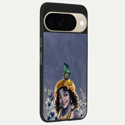  Lord Krishna back cover For Google Pixel 9 slim fit glass case with vibrant aesthetic design