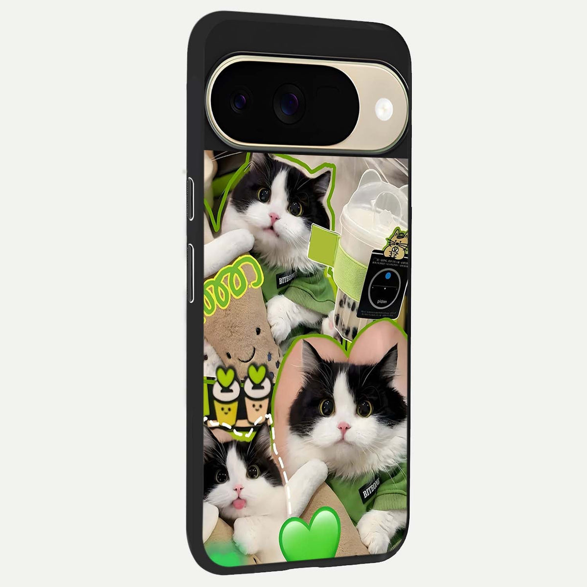  Matcha Cats Mood back cover For Google Pixel 9 slim fit glass case with vibrant aesthetic design