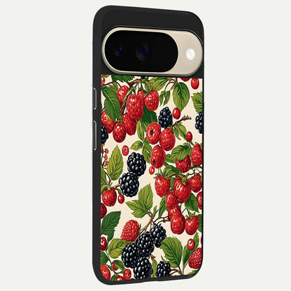  Mixed Berry Collage back cover For Google Pixel 9 slim fit glass case with vibrant aesthetic design
