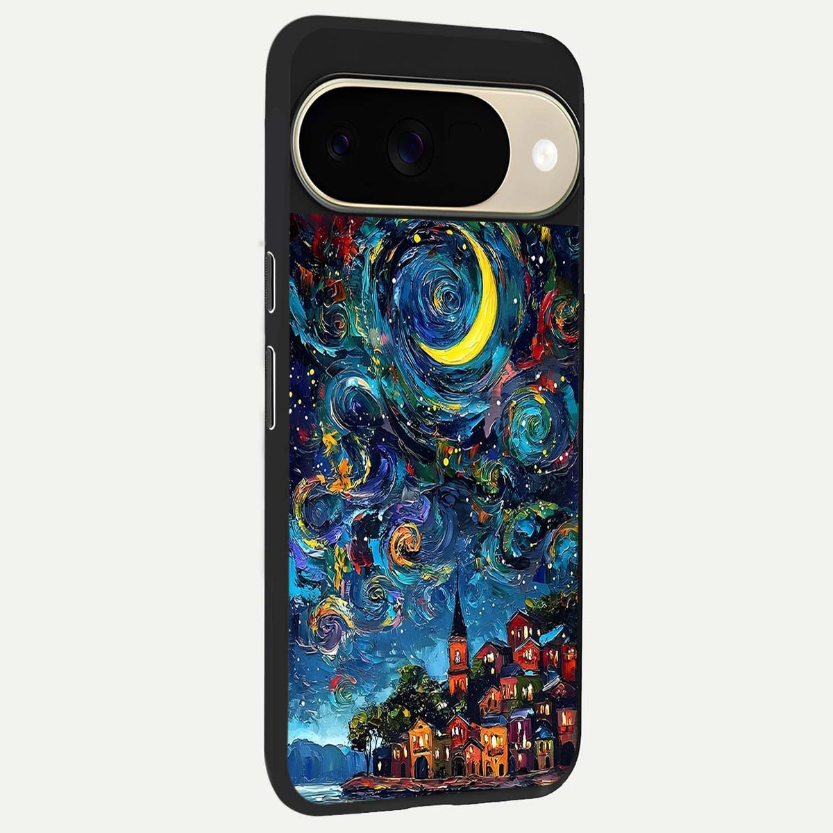  Moonlight Harbor Glow back cover For Google Pixel 9 slim fit glass case with vibrant aesthetic design