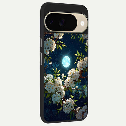  Moonlit Blossom Dream back cover For Google Pixel 9 slim fit glass case with vibrant aesthetic design