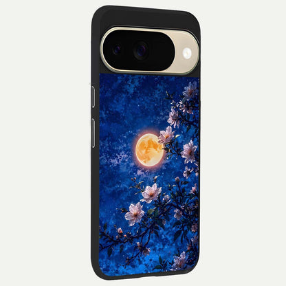 Moonlit Blossoms Night back cover For Google Pixel 9 slim fit glass case with vibrant aesthetic design