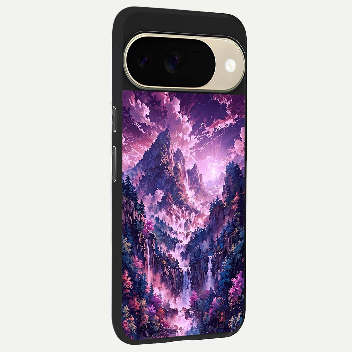  Mystic Cascade Peaks back cover For Google Pixel 9 slim fit glass case with vibrant aesthetic design