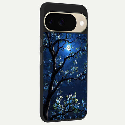  Mystic Floral Night back cover For Google Pixel 9 slim fit glass case with vibrant aesthetic design