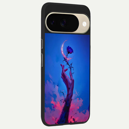  Mystic Hand back cover For Google Pixel 9 slim fit glass case with vibrant aesthetic design