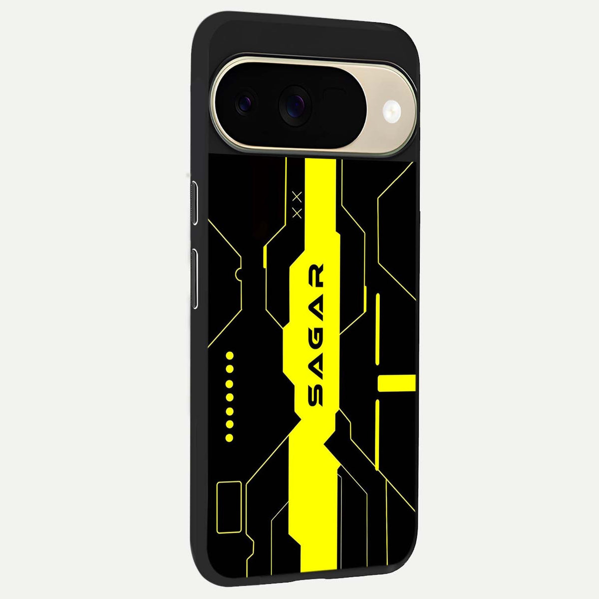  Neon CYBERPUNK Custom Name back cover For Google Pixel 9 slim fit glass case with vibrant aesthetic design