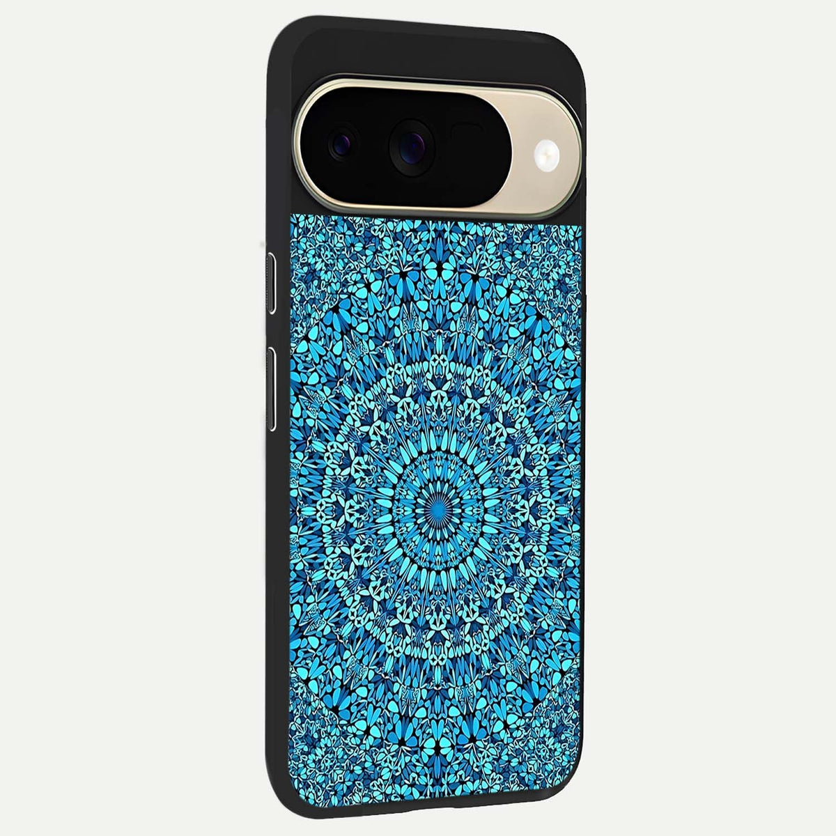  Ocean Bloom Mandala back cover For Google Pixel 9 slim fit glass case with vibrant aesthetic design