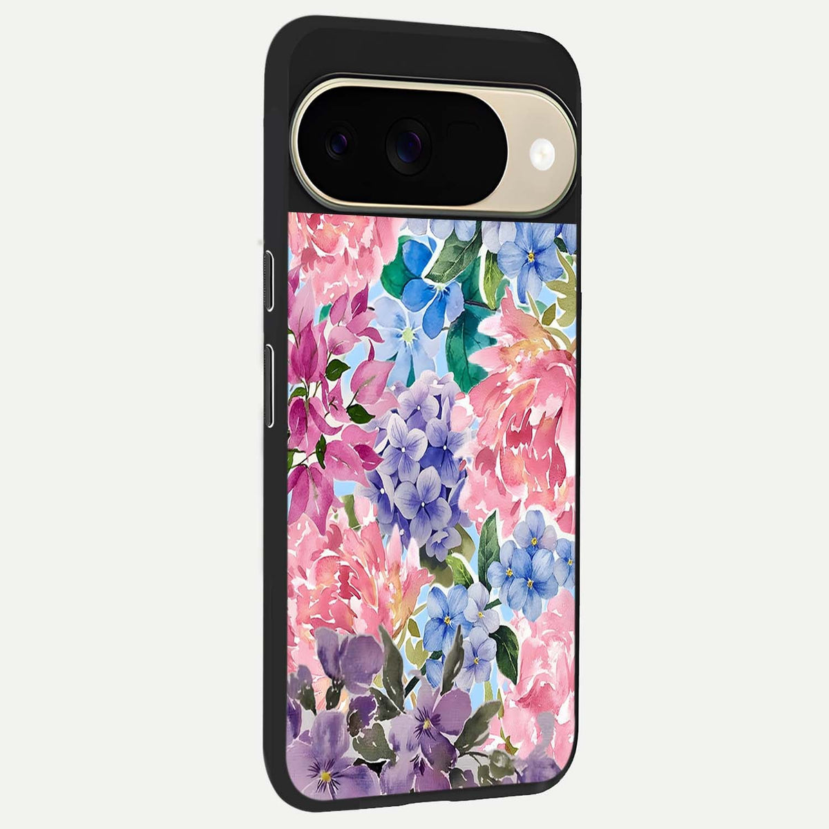 Pastel Floral Mix back cover For Google Pixel 9 slim fit glass case with vibrant aesthetic design
