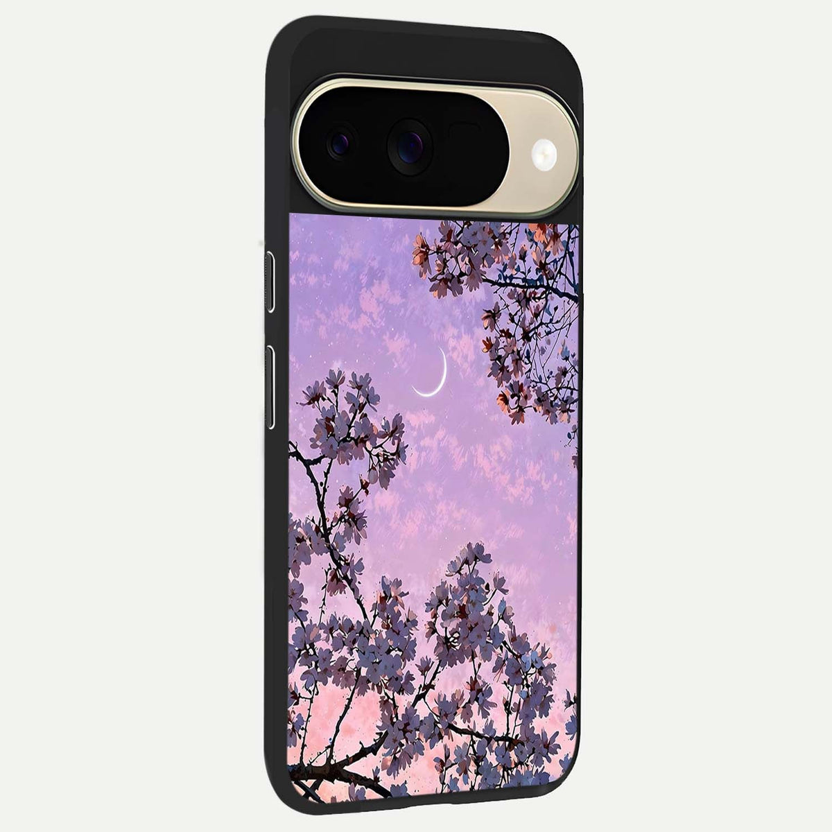  Purple Serenity Moon back cover For Google Pixel 9 slim fit glass case with vibrant aesthetic design