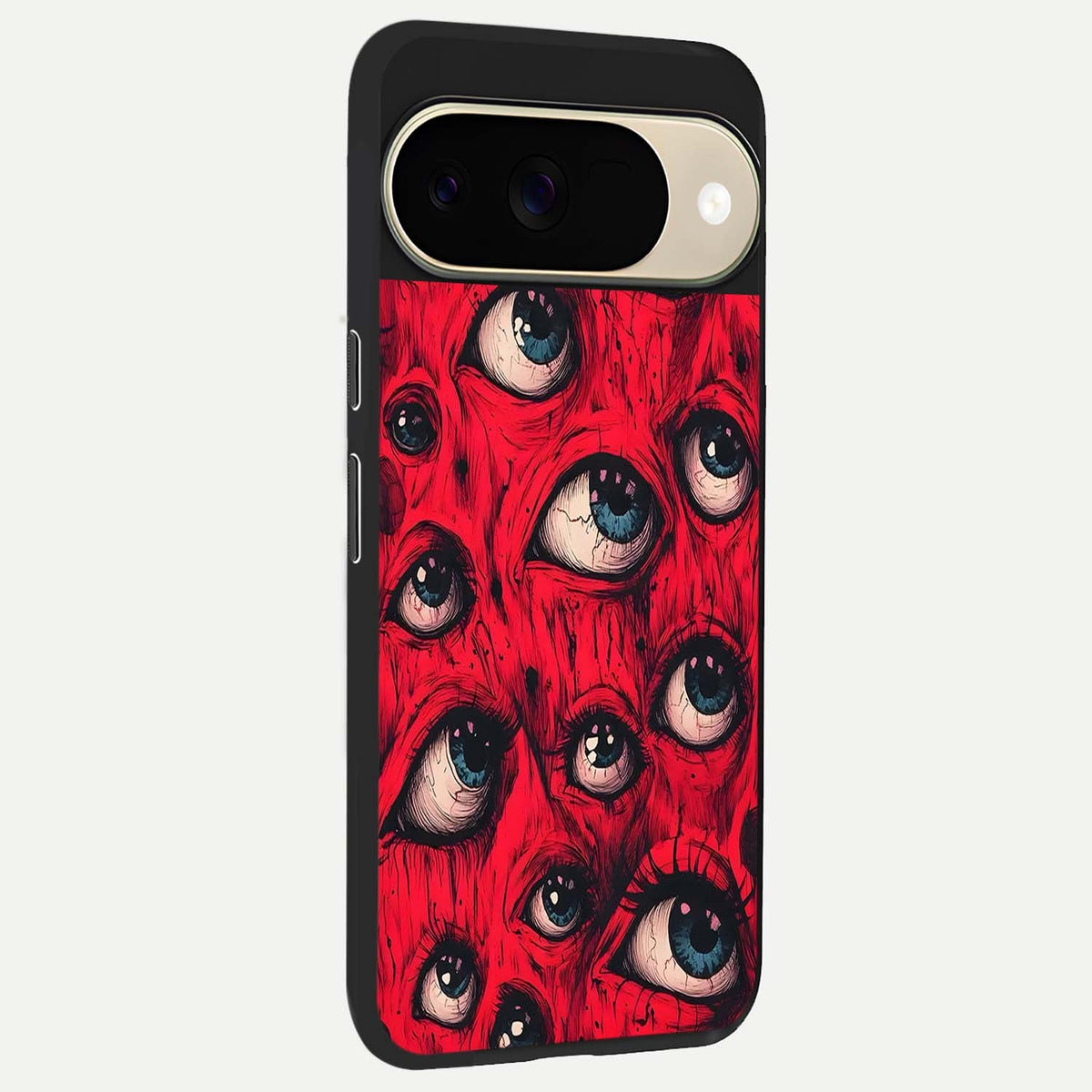 Red Eyes Pattern back cover For Google Pixel 9 slim fit glass case with vibrant aesthetic design