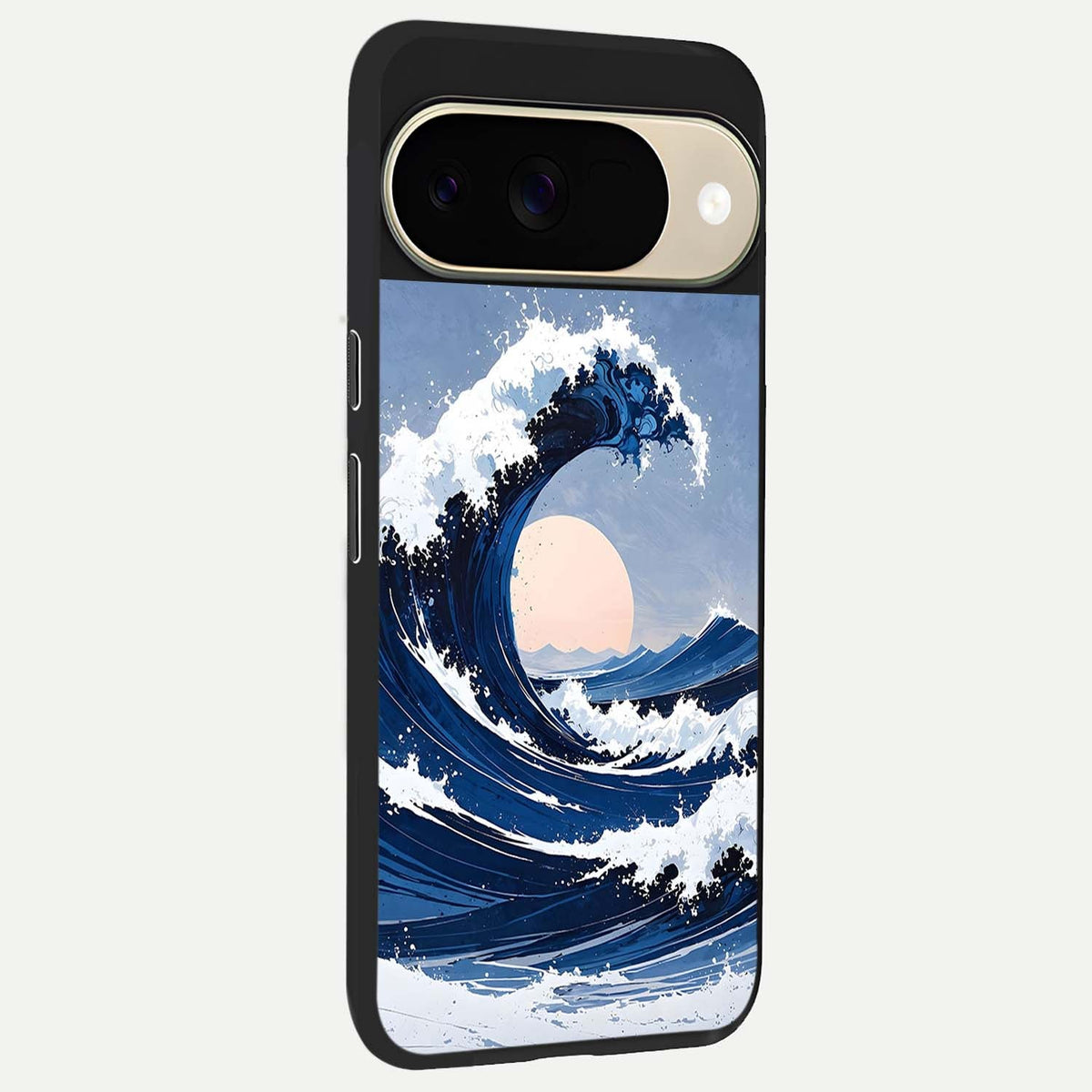  Rising Tide Power back cover For Google Pixel 9 slim fit glass case with vibrant aesthetic design