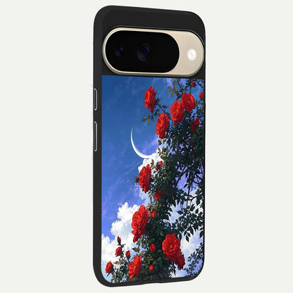  Rose Drift Flowers back cover For Google Pixel 9 slim fit glass case with vibrant aesthetic design